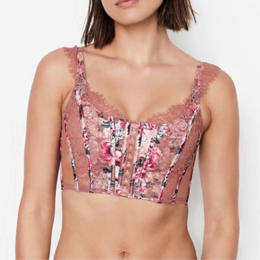Victoria’s Secret Floral Lace Corset Top Size XS NWT